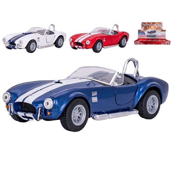 Kinsmart Shelby Cobra 427 1965 13cm kov na zpětný chod 3barvy 12ks v DBX