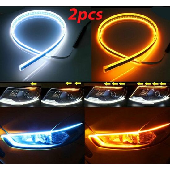 2x LED DRL denní osvětlení do smětlometu 45cm