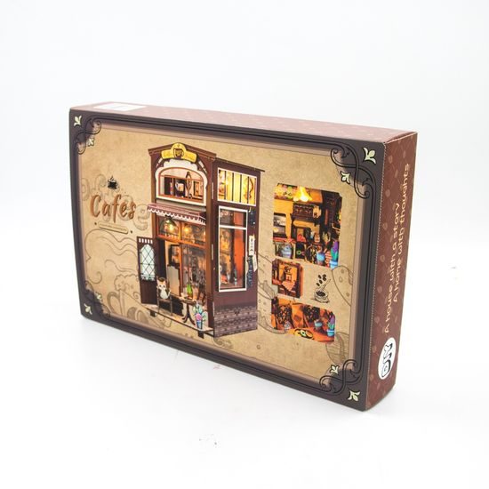 2Kids Toys 3D skládačka Zarážka na knihy Miniatura domečku Kavárna