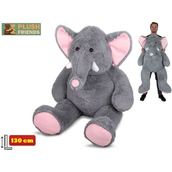 Plush Friends slon 130cm plyšový šedý 0m+
