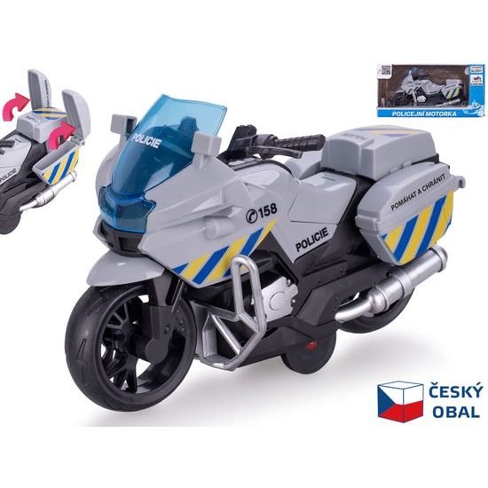 Motorka policejní CZ 16cm na zpětný chod v krabičce