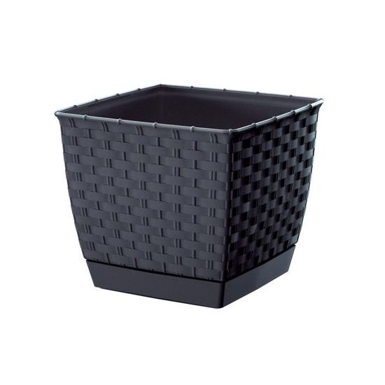 Květináč hranatý RATOLLA SQUARE 19 cm: antracit