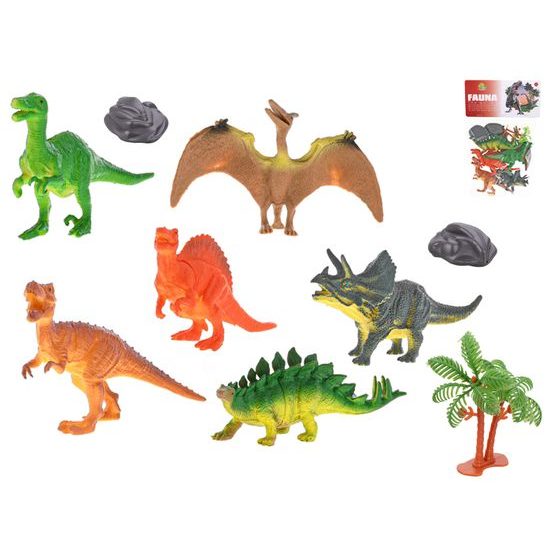 Dinosauři 12-13cm 6ks s doplňky v sáčku