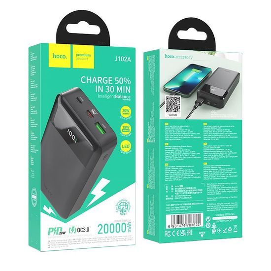 Cool Figure PD20W powerbanka QC3.0 20000mAh ČERNÁ