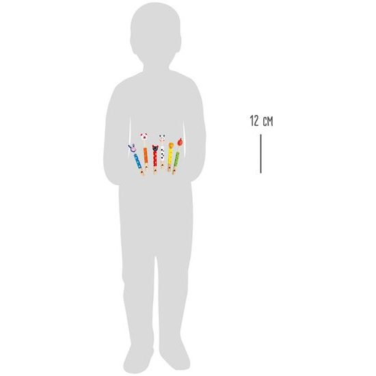 small foot Dětská dřevěná píšťalka Zvířátka 6 ks