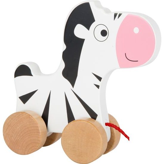 small foot Dřevěná tahací zebra