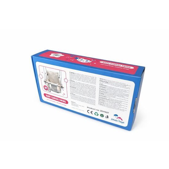 2Kids Toys Dětská textilní houpačka 100% bavlna béžová