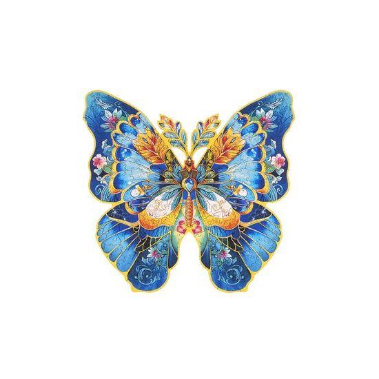 RoboTime Dřevěné puzzle Motýl Morpho Helena