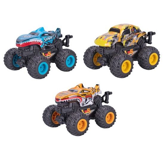 Roadblasters monster truck 12cm na baterie na setrvačník se světlem a zvukem 6druhů 6ks v DBX