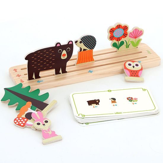 Vilac Dřevěná logická hra Postav to správně! Les