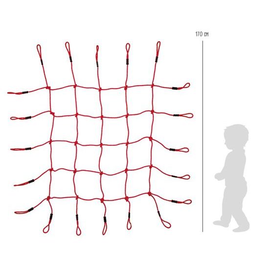 small foot Šplhací síť červená