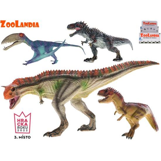 Zoolandia dinosaurus 24-30cm 4druhy 8ks v DBX