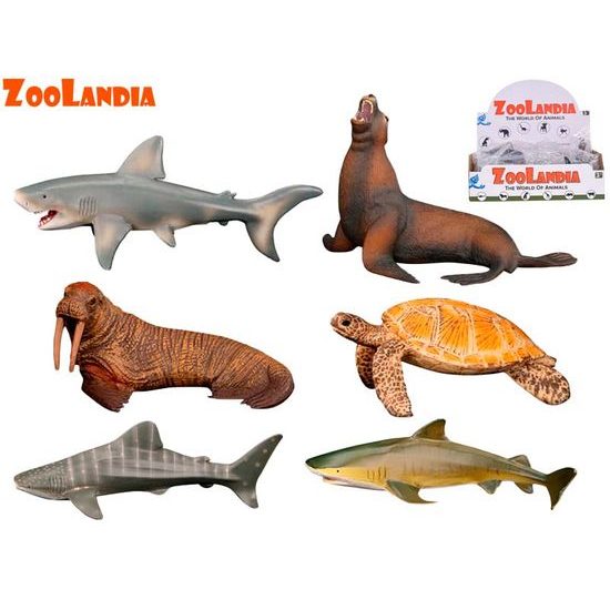 Zoolandia mořská zvířátka 9-15cm 6druhů v sáčku 24ks v DBX