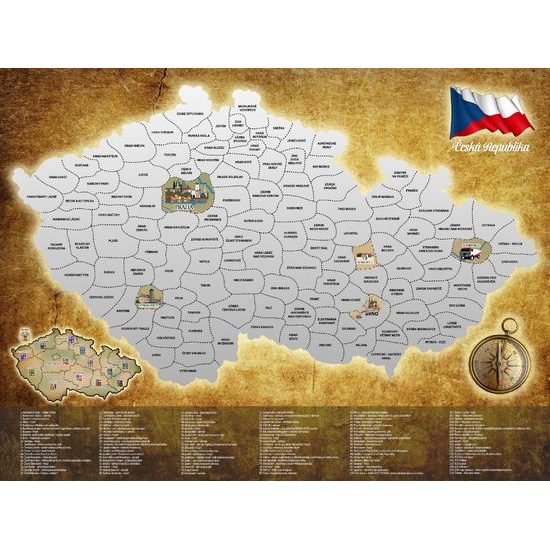 Stírací mapa Česká republika