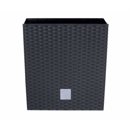Květináč RATO LOW + vklad antracit 26,2cm