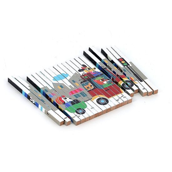 Vilac Dřevěná 4D skládačka Dopravní prostředky