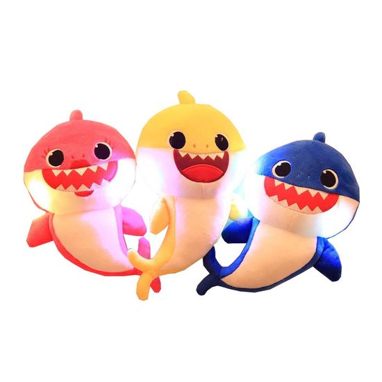 Baby Shark plyšový na baterie se zvukem- žlutý
