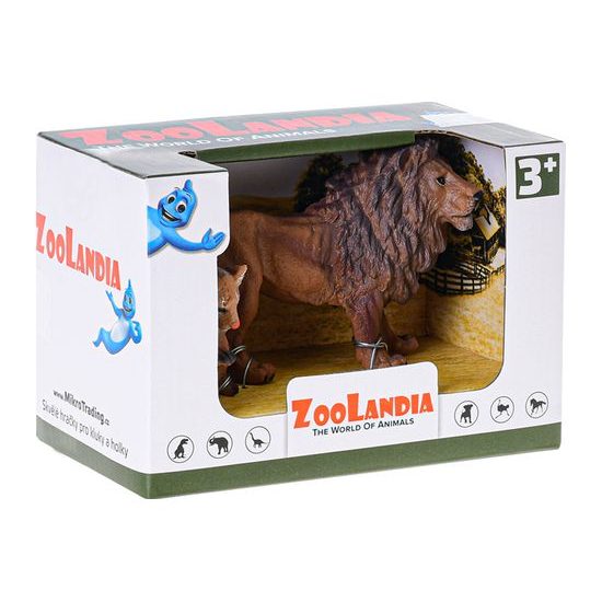 Zoolandia lev s mládětem 8,5-13cm v krabičce