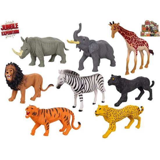 Jungle Expedition zvířátka safari 14-16cm 8druhů 8ks v DBX