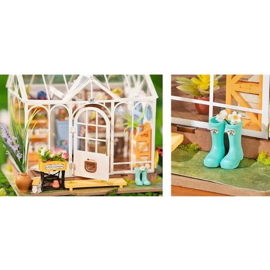 RoboTime 3D dřevěná skládačka Miniatura domečku Vysněný zahradní dům