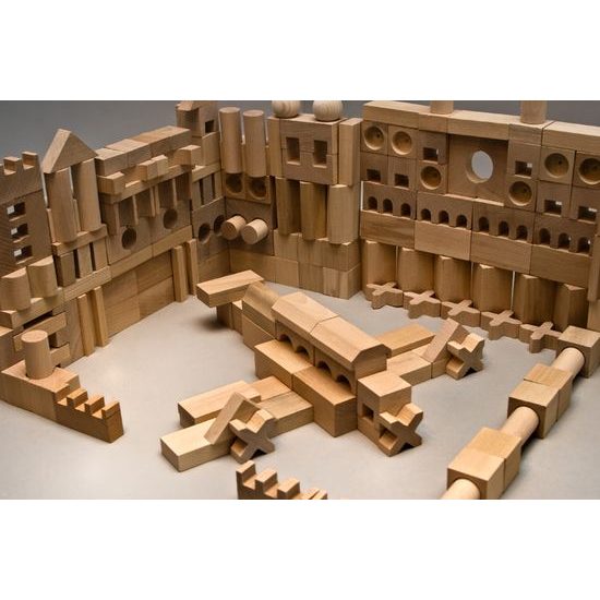 2Kids Toys Kostky přírodní XL 220 ks