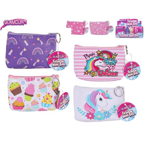 Glamour peněženka 13x9cm na zip 6druhů 24ks v DBX