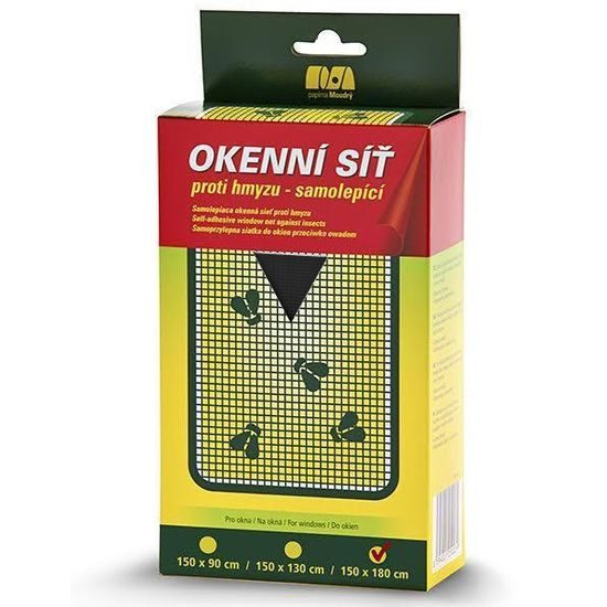 Okenní síť proti hmyzu 150x180cm černá