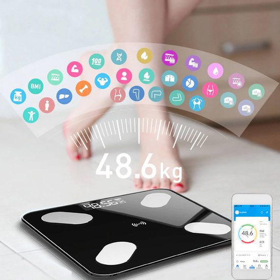 Analytická osobní váha Bluetooth 180 kg