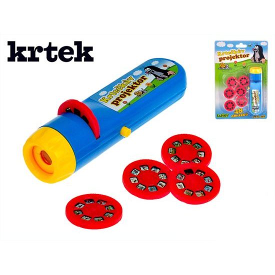 Krtečkův projektor 48 obrázků 14cm na baterie na kartě