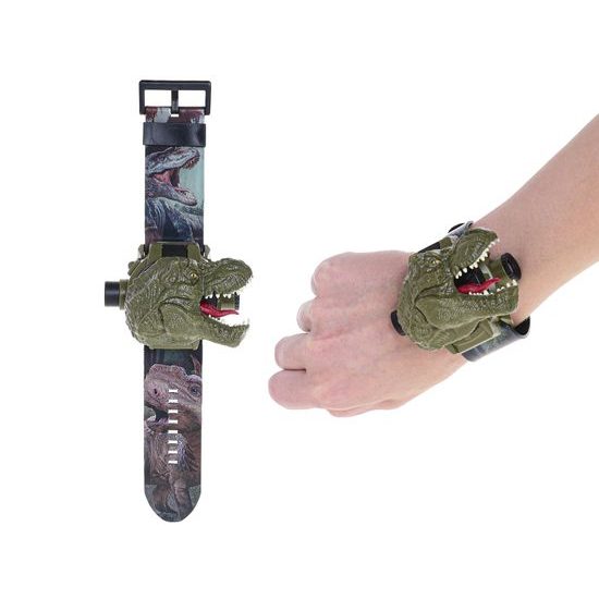 Dinoworld projektor/hodinky 22,5cm na baterie 24druhů obrázků na kartě