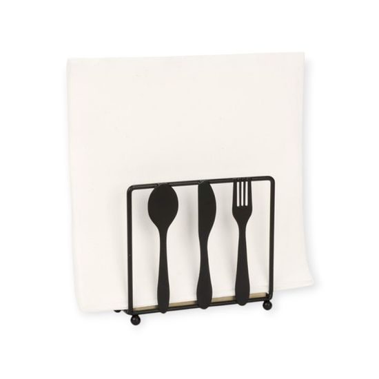 Stojan na ubrousky černý CUISINE 10cm