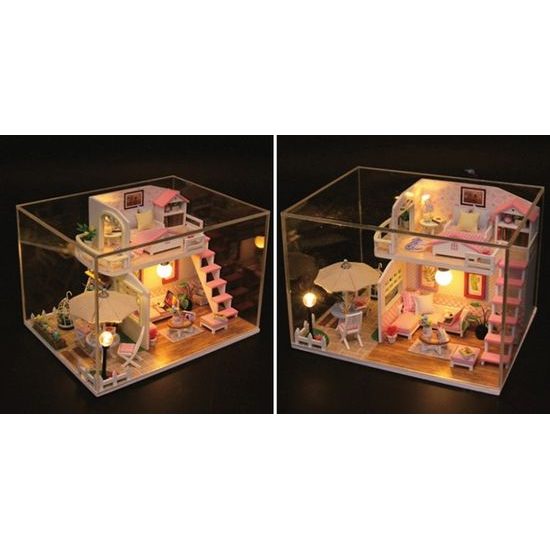 2Kids Toys miniatura domečku Růžový dům