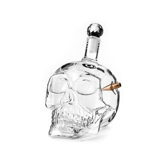 Karafa ve tvaru křišťálové lebky 700 ml - BULLETPROOF