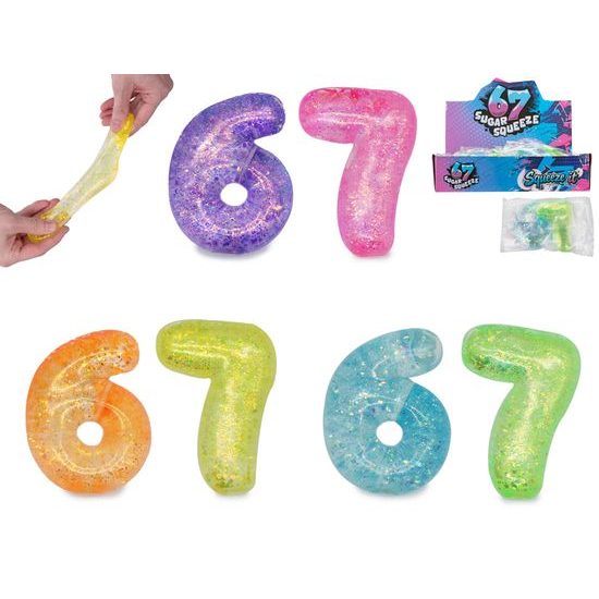 Six Seven strečová čísla sugar 10cm 2ks 3barvy v sáčku 12ks v DBX