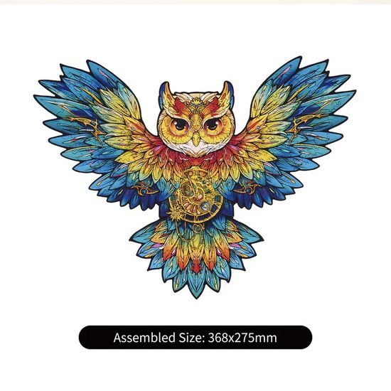 RoboTime Dřevěné puzzle Sova