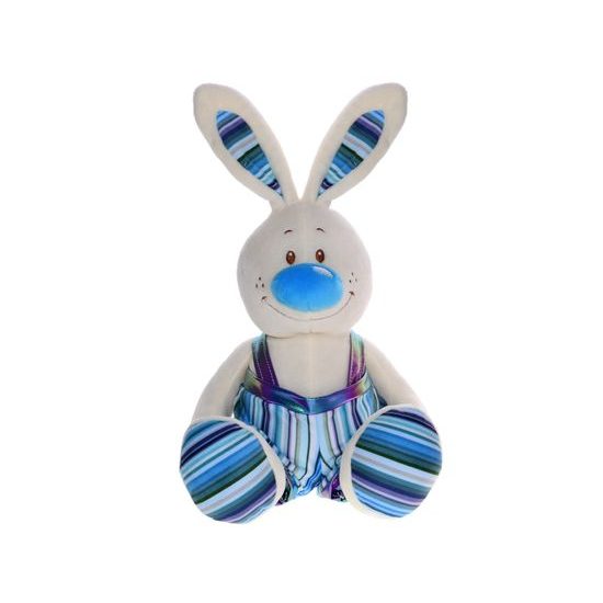 Králík plyšový 25cm sedící v kalhotách/sukni 2barvy 0m+