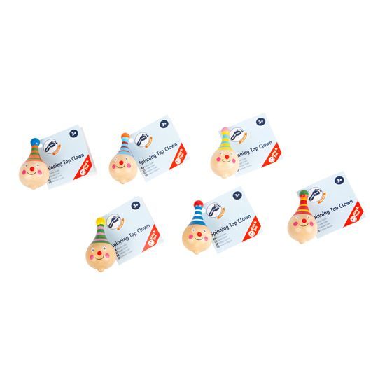 small foot Dřevěná káča Klaun sada 6 ks