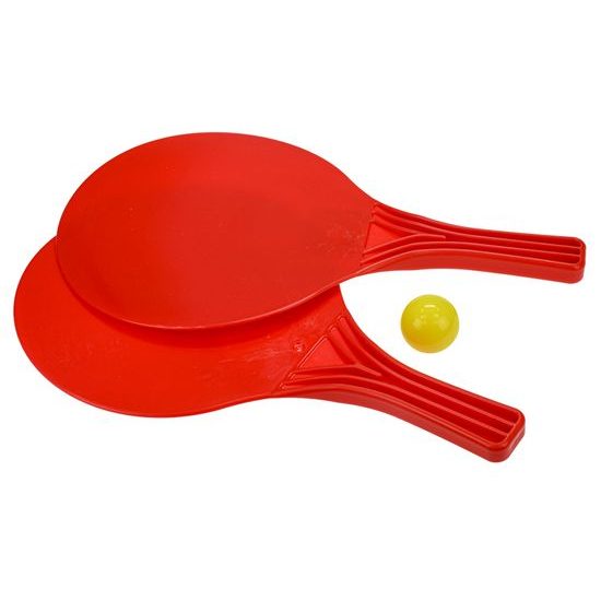 Pálky plážové 37,5cm 2ks s míčkem 4cm 2barvy v síťce