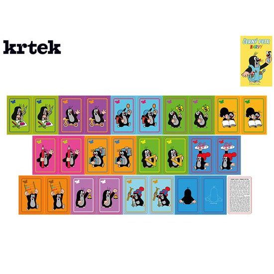 Krtek Černý Petr - barvy 31ks v krabičce