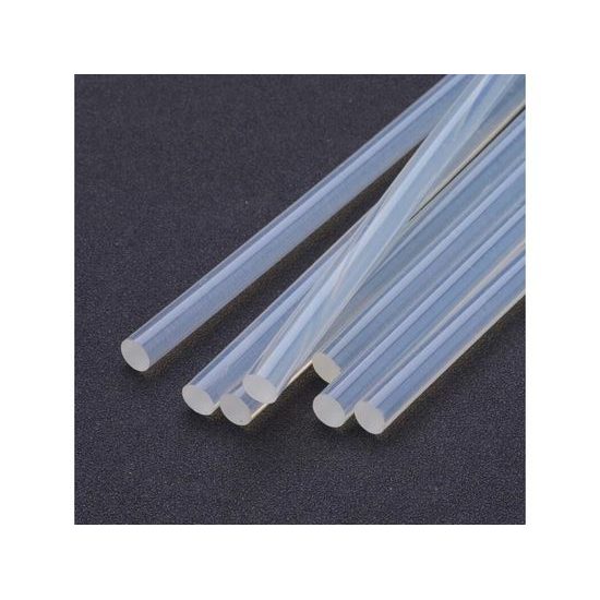 Silikonové tyčinky do mini tavné pistole 10ks (7mm x 18cm) - bílá