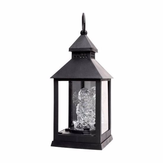 Cortina Lucerna LED 24x11x11cm s malý Andělem 2xAA R6 1,5V černý