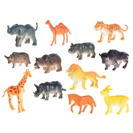 Zvířátka safari 5-7cm 12ks v sáčku