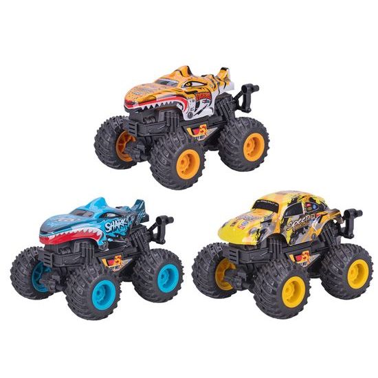 Roadblasters monster truck 12cm na baterie na setrvačník se světlem a zvukem 6druhů 6ks v DBX