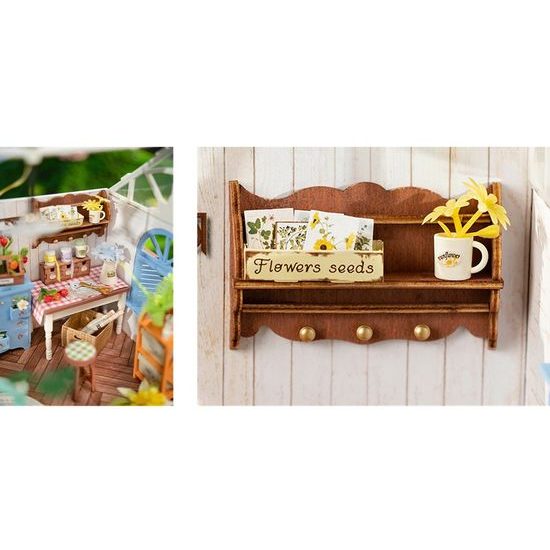 RoboTime 3D dřevěná skládačka Miniatura domečku Vysněný zahradní dům