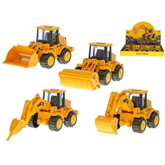 Auto stavební 13cm na setrvačník 4druhy 8ks v DBX