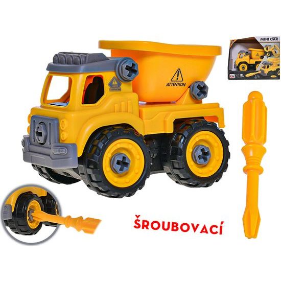 Auto stavební sklápěčka šroubovací 12cm volný chod v krabičce