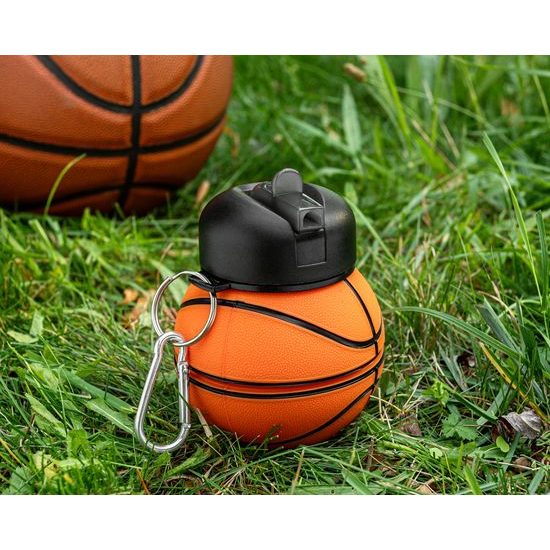 Skládací silikonová láhev - Basketbal