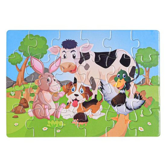 Puzzle dětské 25x17,5cm zvířátka 24dílků v krabičce