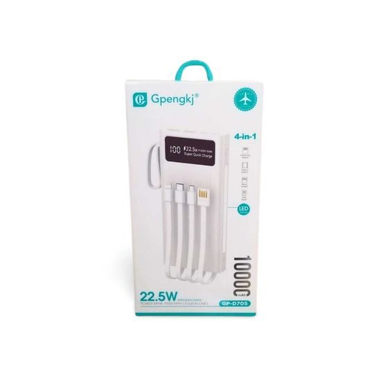 Powerbanka s LED svítilnou a displejem Gpengkj 22,5W 10000mAh 4v1