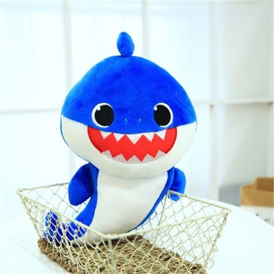 Baby Shark plyšový na baterie se zvukem- modrý